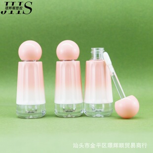 Popular Cute Gradient Color Sleeve Lip Gloss Tube Empty Tube Multi-Color Lip Glaze Tube 3ml Cosmetic Packaging Materials Wholesale