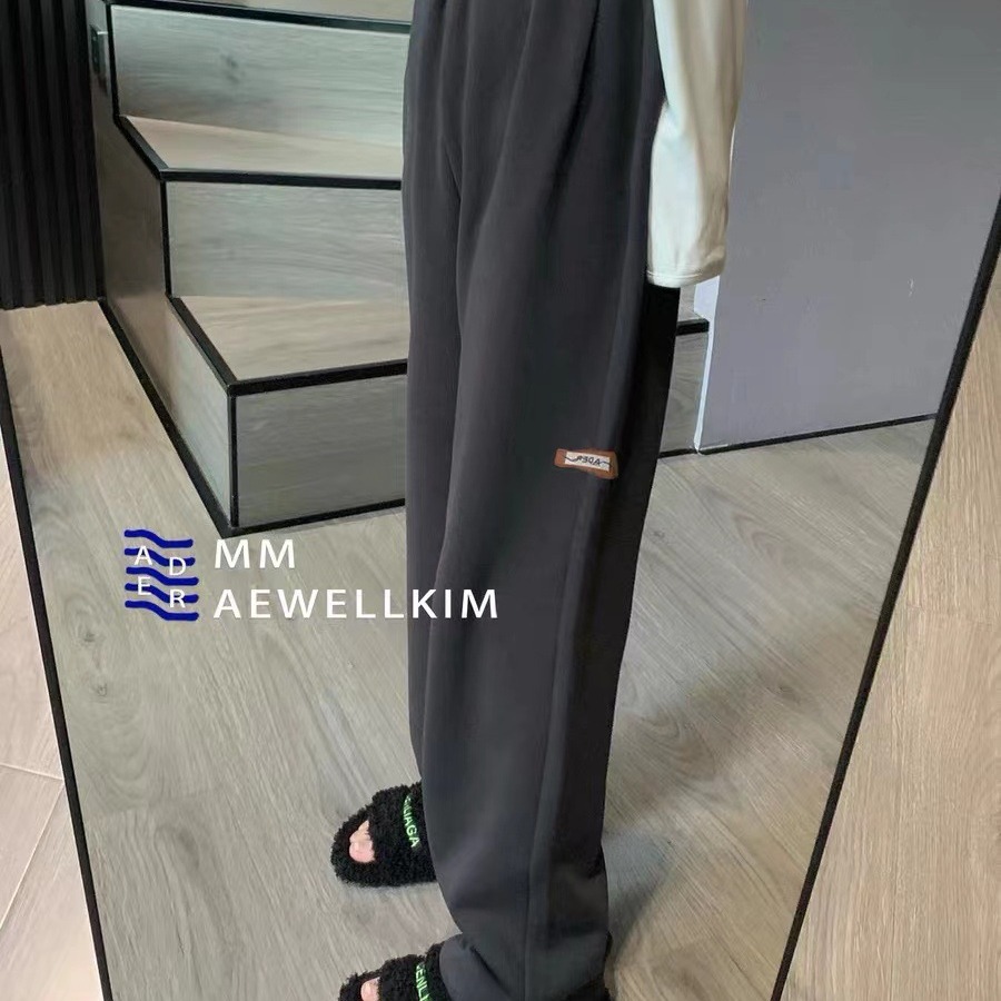 Jimo ader pants 2022 autumn and winter loose drawstring ankle-tied sweatpants men's and women's casual trousers mopping floor niche fashion brand