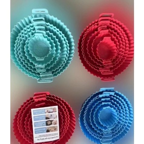 Hot horno silicona aire freidora bandeja de pizza horneado bandeja de horneado mano matriz de horneado