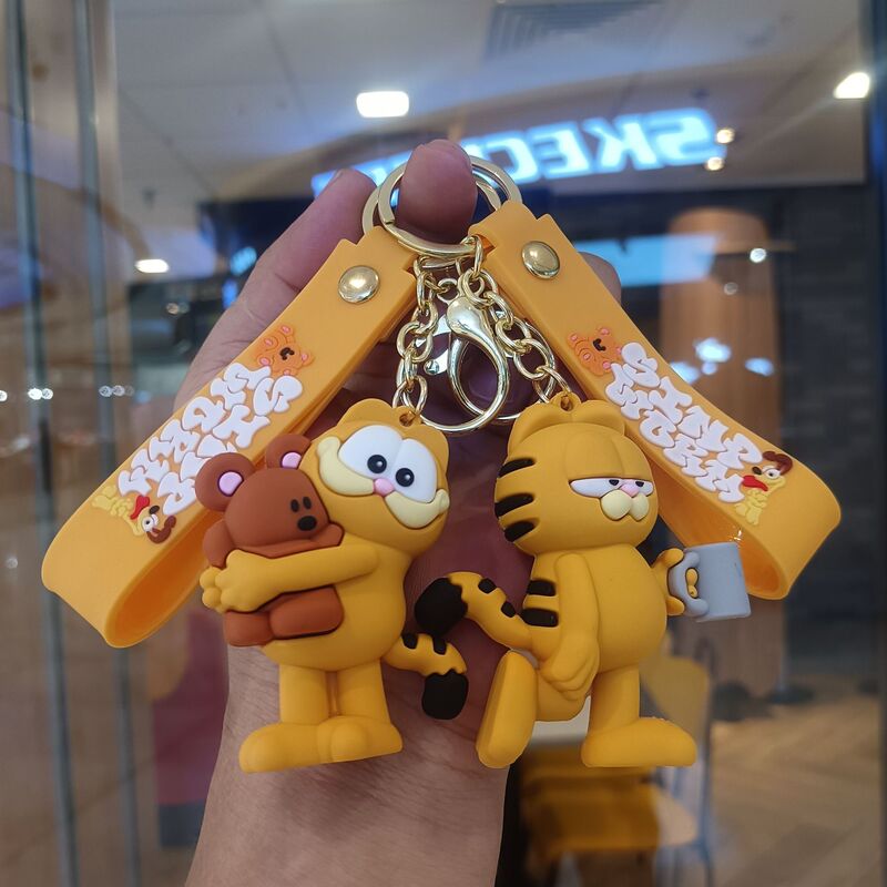 Cute Cartoon Garfield Keychain Creative Cat Doll Doll Pendant Couple Bag Keychain Small Pendant Cute Cartoon Garfield Keychain Creative Cat Doll Doll Pendant Couple Bag Keychain Small Pendant