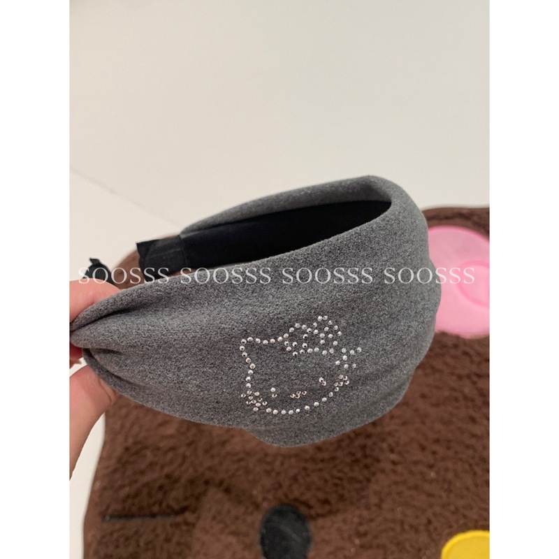 Soosss可爱烫钻kitty猫宽边发箍显脸小y2k辣妹发饰头饰洗脸头箍女|undefined