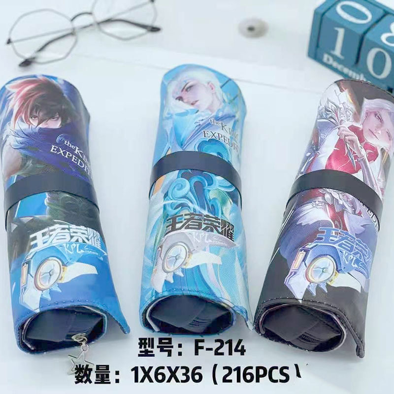 Caja de lápiz creativa caja de papelería de dibujos animados caja de lápiz de arena movediza de aceite de PVC estudiante de gran capacidad bolsa de lápiz al por mayor