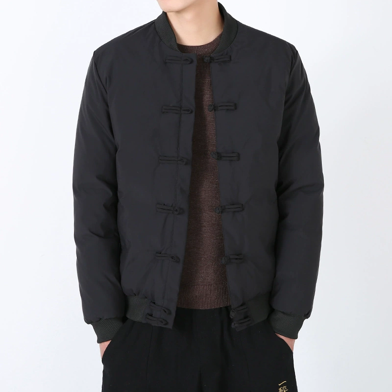 Зимний китайский стиль мужской хлопчатобумажный винтажный пиджак утолщенный