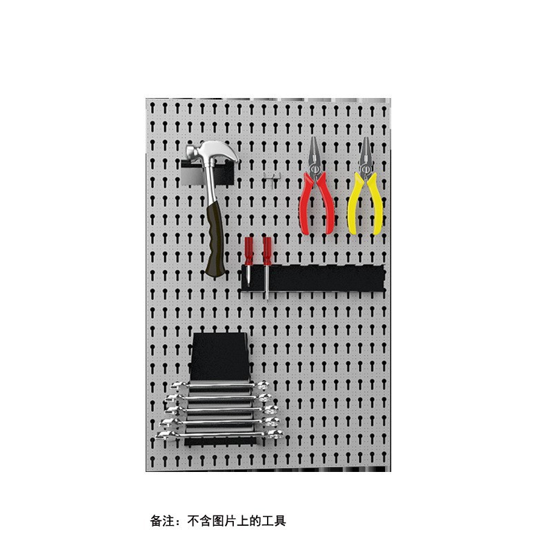 Panel de Herramientas Shengjing, Tablero de Almacenamiento con Ganchos para Colgar en la Pared, Estante para Materiales, Panel Perforado con Orificios Cuadrados para Montar en la Pared