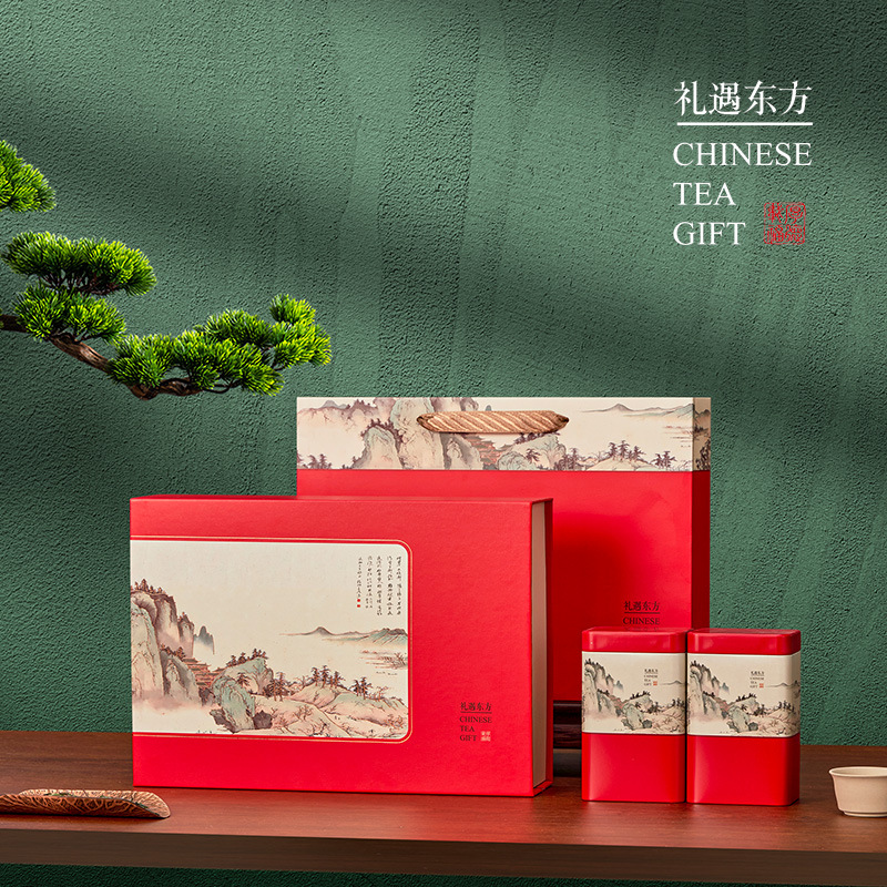 新款半斤一斤装茶叶罐铁罐礼盒红茶绿茶通用茶叶包装盒空盒现货
