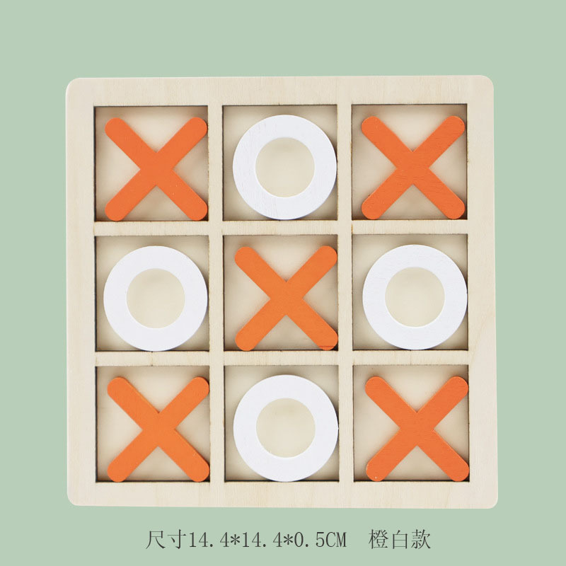 XO de madera de tres piezas tic-tac-toe educación temprana para niños juguetes educativos ocio batalla juego de mesa bloques de construcción juguetes de ajedrez interactivos