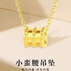 直播跨境货源轻奢时尚小蛮腰项链强保色黄铜镀金耐磨损简约甜美风
