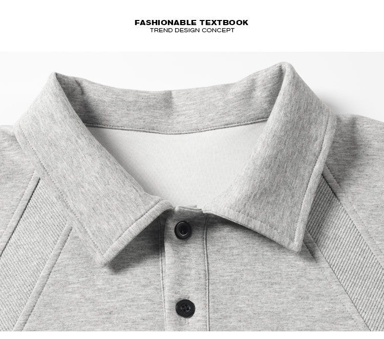 Polo à manches longues pour homme en coton style patchwork_voghion.com
