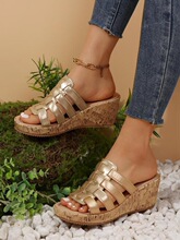 C 40552 European American Roman Style Wedge Sandals ��������