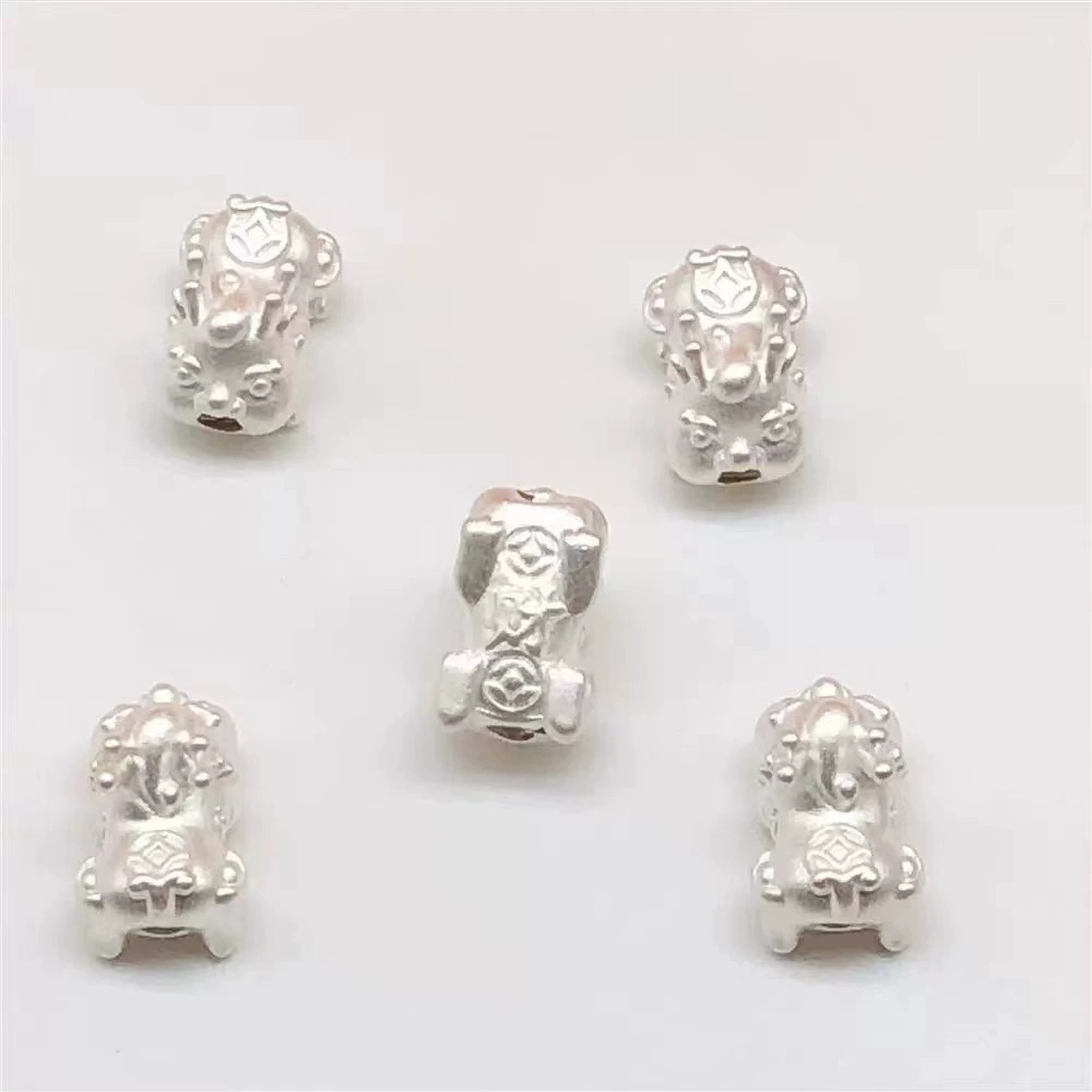 Серебряный браслет для детей, плетеный красный шнур, handmade, образец серебра 999, DIY, 3D