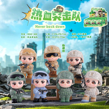 抖音爆款热血突击队盲盒创意潮玩手办桌面装饰车载摆件厂家直销