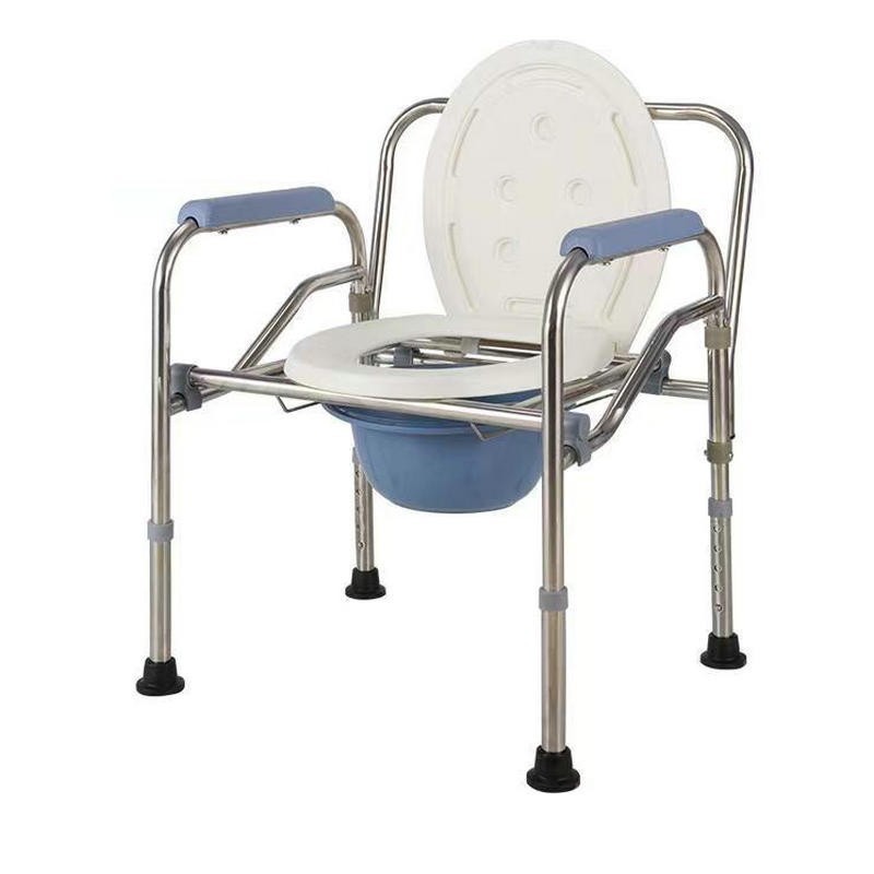 高齢者用トイレチェア、携帯トイレ、折りたたみ式ステンレストイレチェア、家庭用トイレスツール、障害者用入浴椅子|undefined