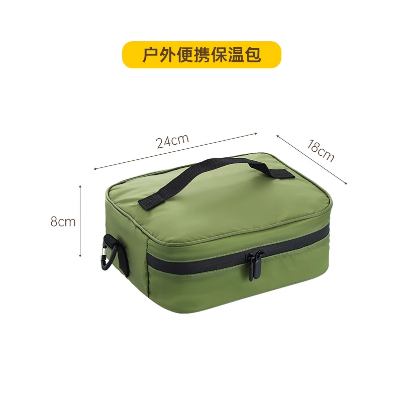 Paquete de comidas verde pequeño