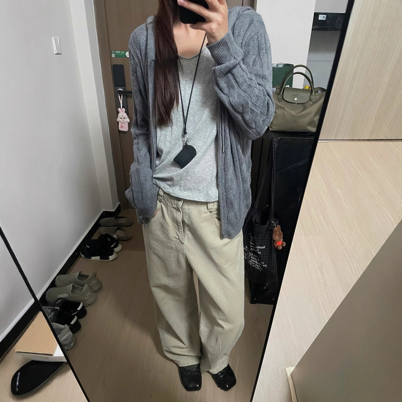 New Multi-Color Wool Twisted Soft Hooded Retro Literary Woolen Jacket Women's Twist Knitted Cardigan 5117