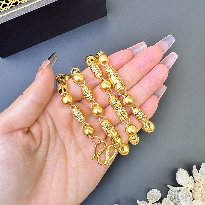 Collar de oro de arena vietnamita masculino, estilo retro chino, estilo ligero y lujoso, joyas no se desvanecen, accesorios Yiwu