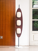 Lynn's立意 Surf中古风客厅落地灯 仿木纹大理石沙发边日式卧室灯