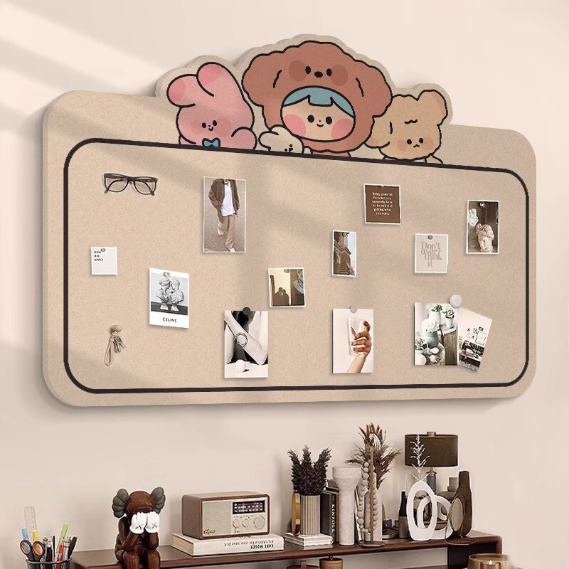 Felt Board Wall Stickers Work Photo Display Wall Photo Frame Kindergarten Environmental Creation Decoration Bedroom Background Message Cork Board