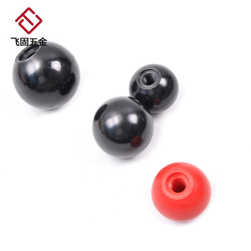 Plastic ball Black handball red glue ball/machine handle ball nut…
