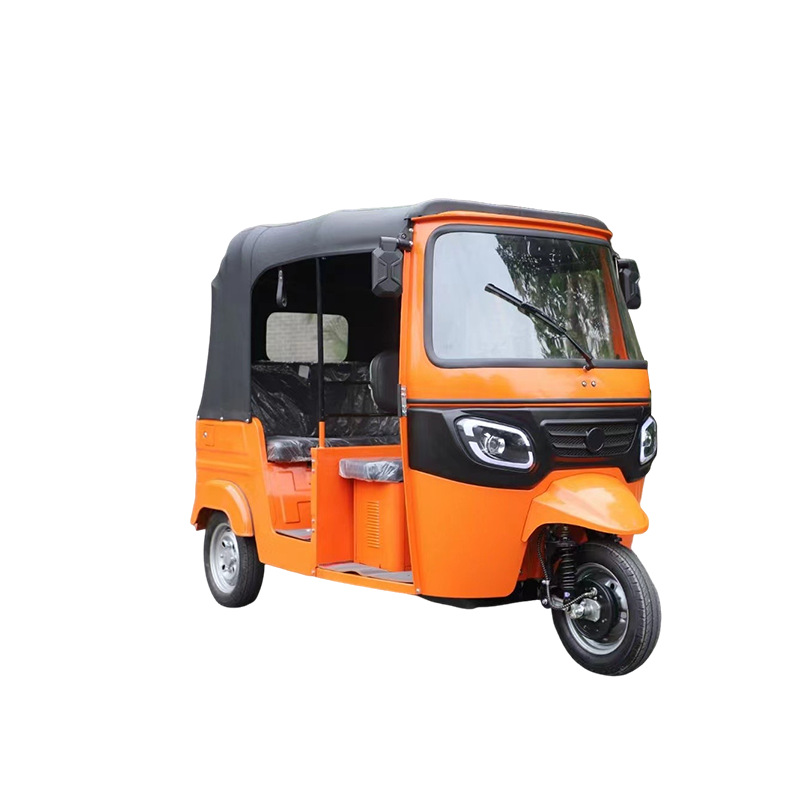 Tuk Tuk transfronterizo de pasajeros y carga de triciclo Tuk Tuk exportación de triciclo eléctrico de pasajeros con cabina