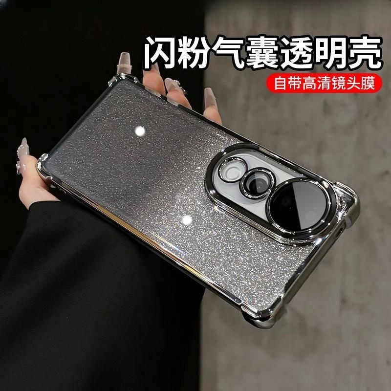 Suitable for Vivos19Pro Glitter Phone Case Electroplated Transparent Airbag Anti-Fall X100 Lens All-Inclusive Protective Soft Case