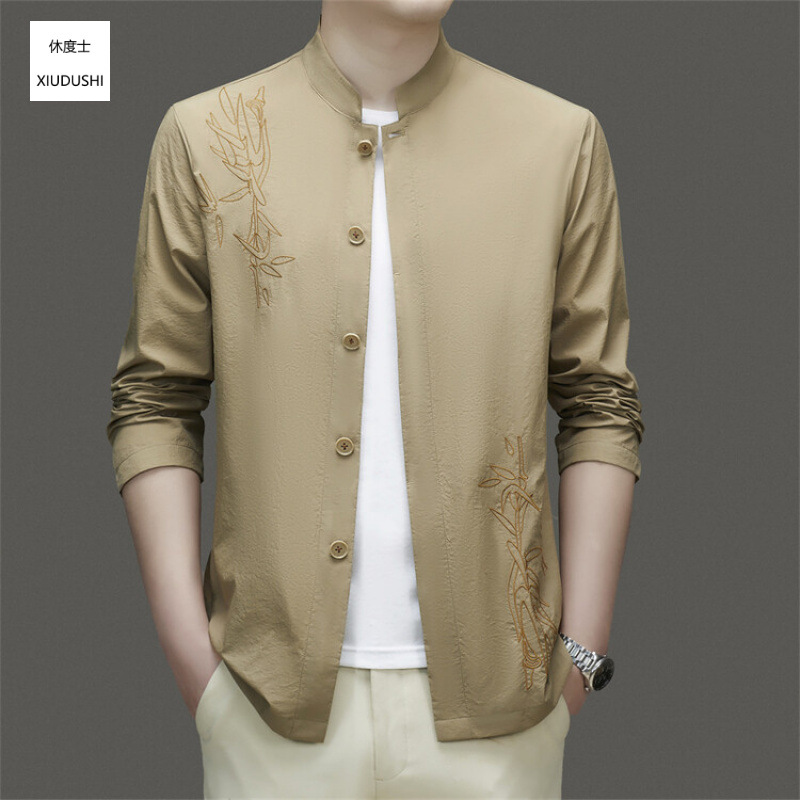 （四季有货）夏季新款中国风中式防晒衣复古刺绣防晒夹克服装单排