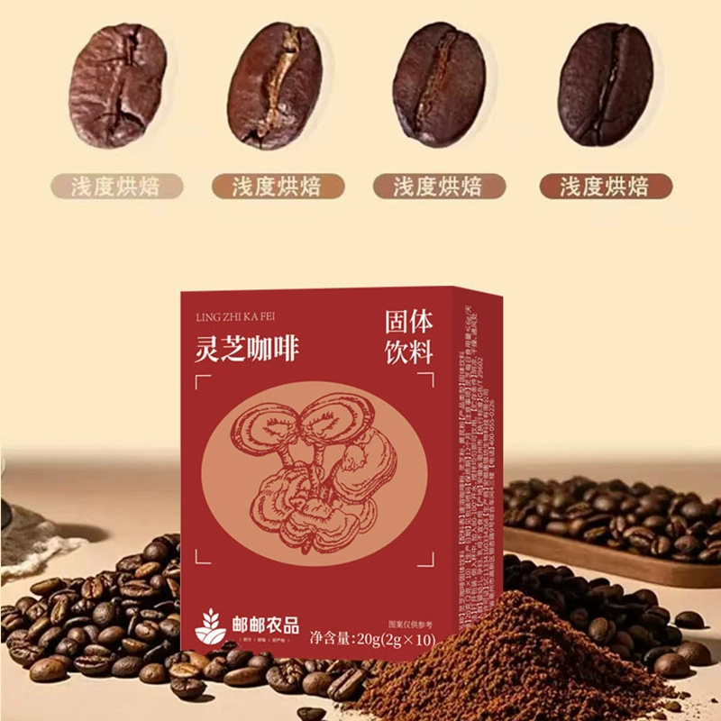 Postal Agricultural Products Ganoderma Coffee Ganoderma Astragalus Instant Black Coffee Arabica Coffee Beans