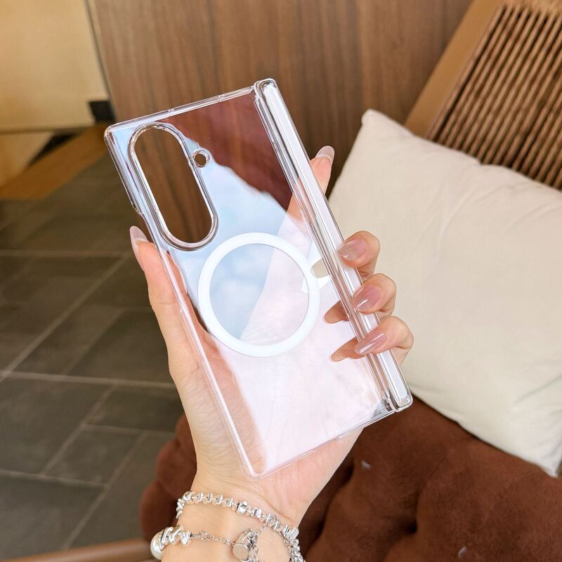 Samsung Zfold 30% off スタックスクリーン携帯電話ケース中央軸保護 Fold6 磁気ヒンジオールインクルーシブ w25 透明 PC に適しています。|undefined