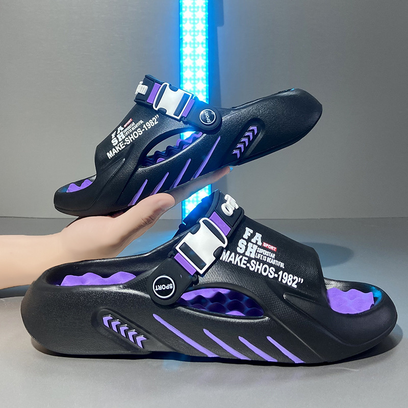 Men's Sandals 2024 Summer New Heightening Shock Absorption Anti-slip Deodorant Wading Outdoor Lightweight Casual Sandals