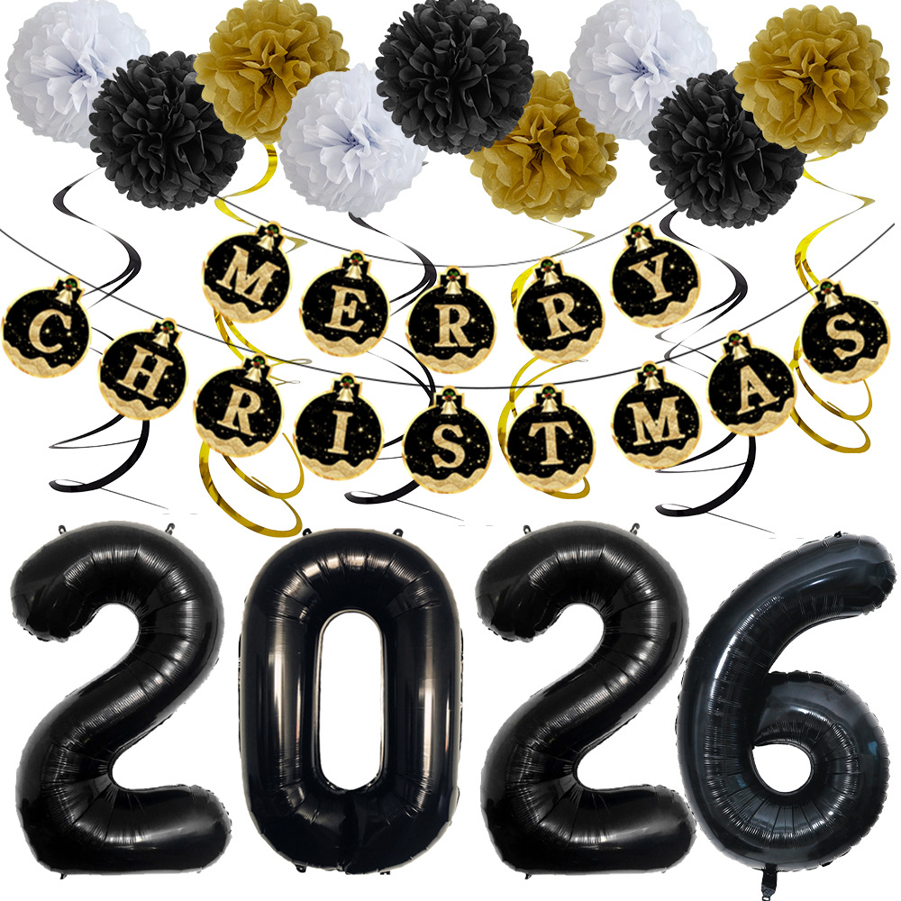 Globo de Navidad globo suministros decoración transfronteriza combinación de película de aluminio digital fiesta de Navidad globo al por mayor