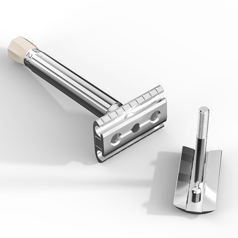 Cross-Border T-Shaped Safety Razor Men's Razor with Adjustable Sharpness, Old-Fashioned Washable Stainless Razor