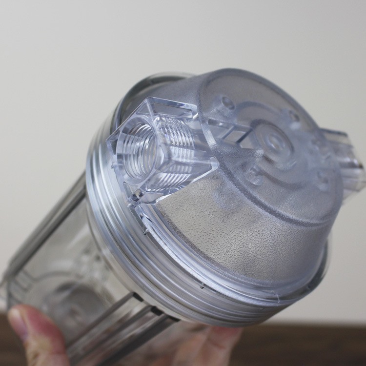 Botella de filtro a prueba de explosiones PET de 5 pulgadas 2 puntos 4 puntos cartucho de filtro de presión instrumento de belleza botella de agua residual hebilla botella de filtro completamente transparente