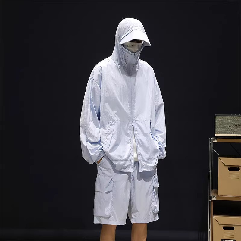 UPF100+ 日焼け防止服メンズ夏 2025 新しい薄いアイスシルク通気性日焼け防止服アサルトジャケットメンズ|undefined