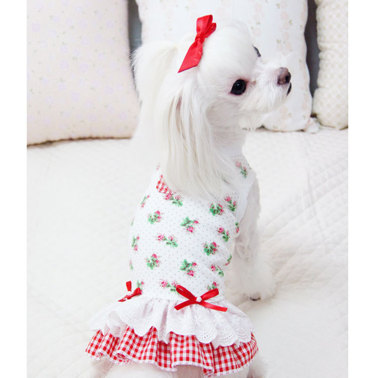 Nuevo perro gato mascota princesa vestido de boda pequeño Rosa Primavera Verano otoño nuevo suministros Teddy