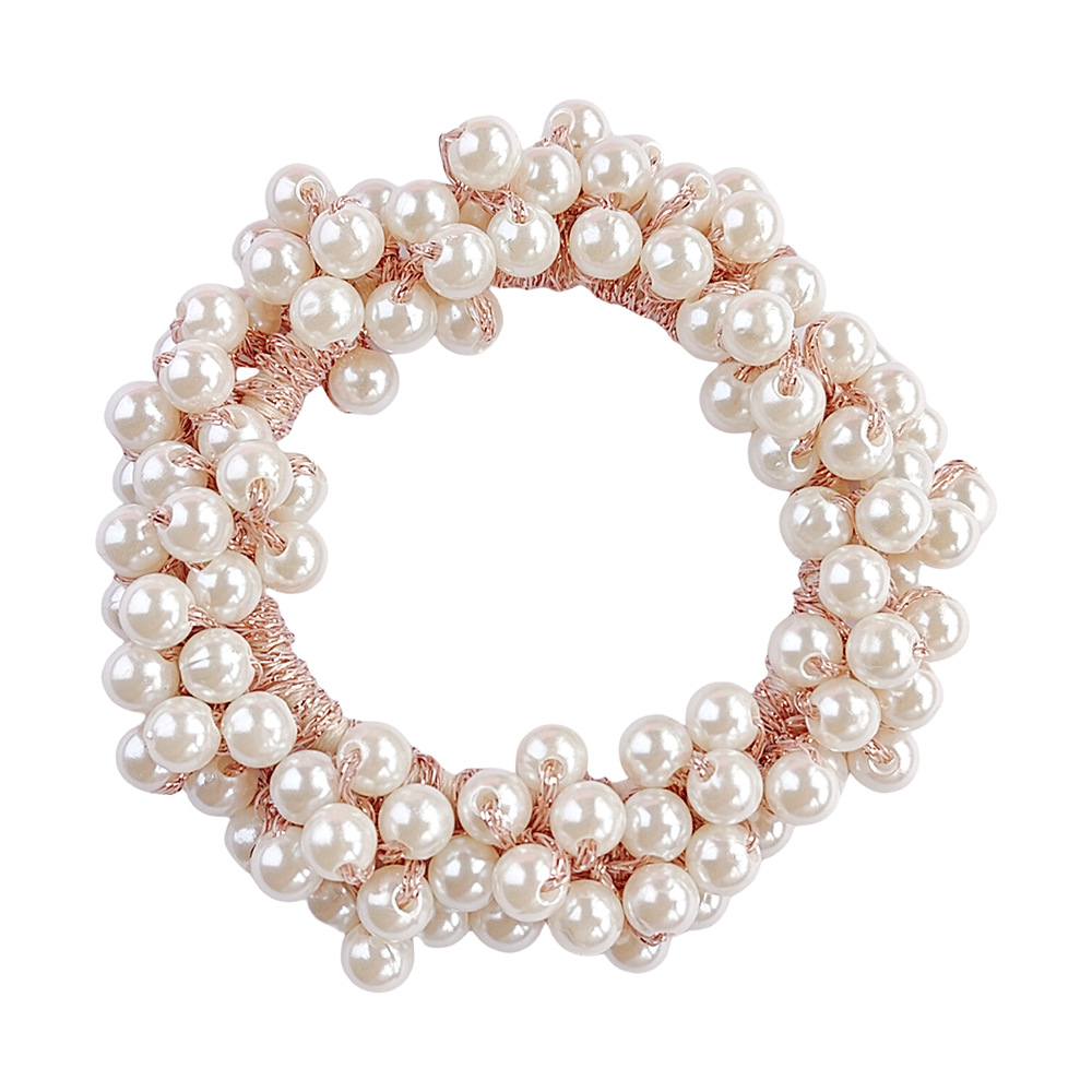 22g Weight Hair Tie Hair Accessories Type 1 Piece Quantity Holiday, Daily Occasion Artificial Pearl Material Geometric Pattern Women's Gender Elegant Style Women's Elegant Lady Geometric Artificial Pearl Hair Tie 7
