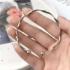 S44, серебристый C-образный браслет