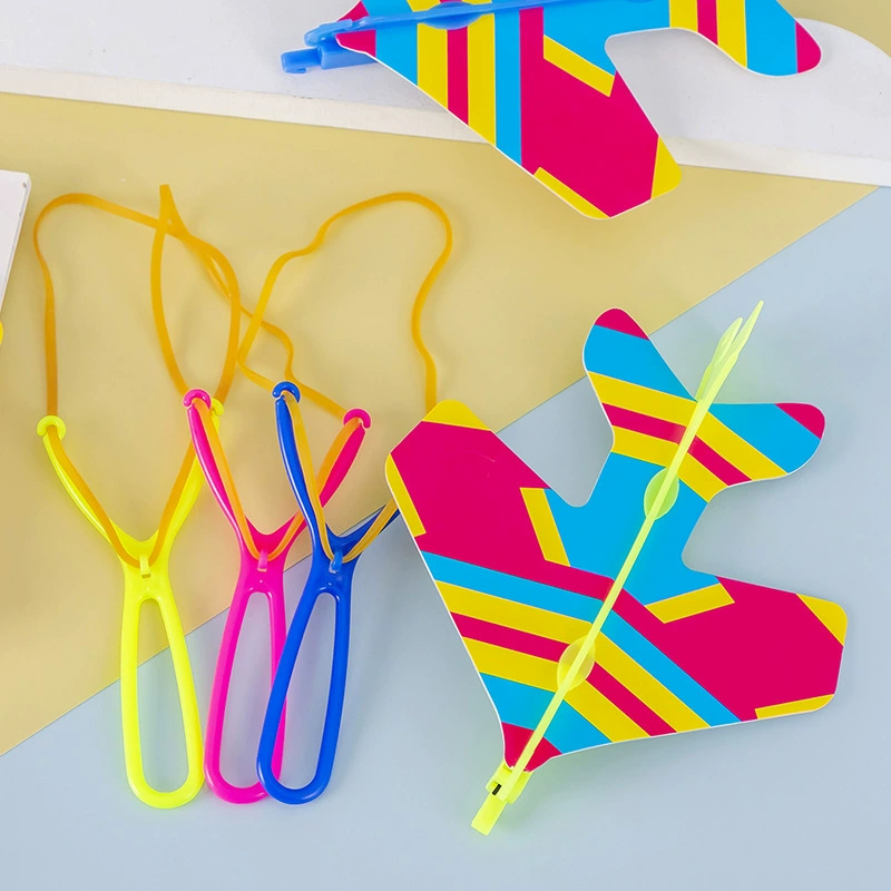 Светящийся катапультный самолет большой рогатки детский ночной рынок