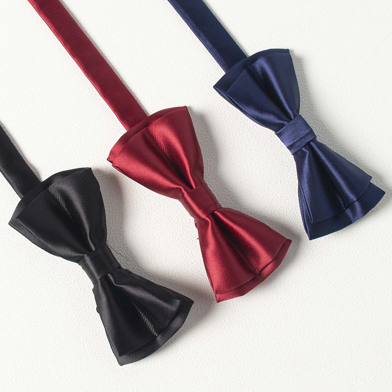 Spot venta al por mayor, pajarita para hombres, ropa formal, moda coreana, novio, padrino, lazo negro sólido