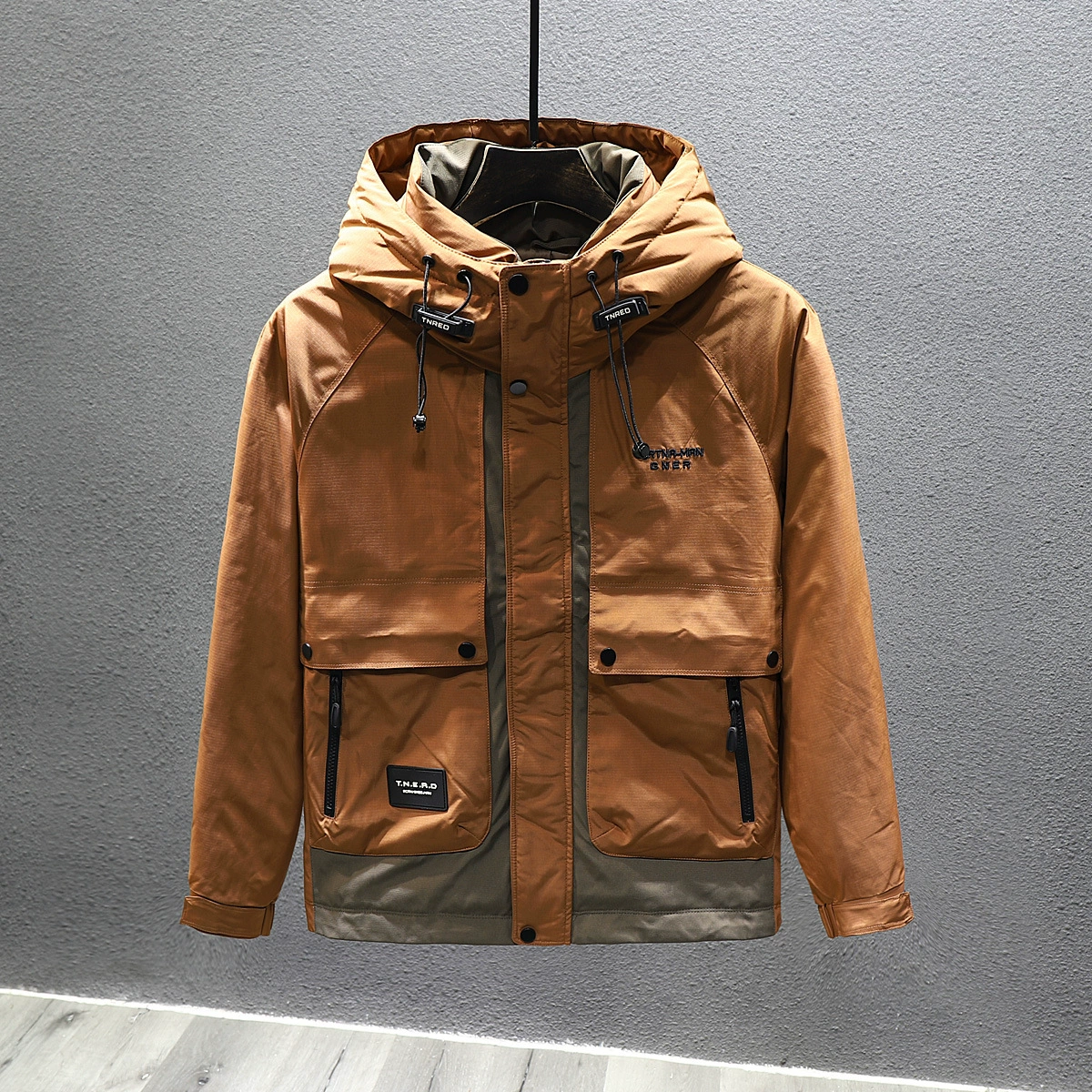 Пуховик с капюшоном, утиный пух, travel‑зима, размеры M–3XL