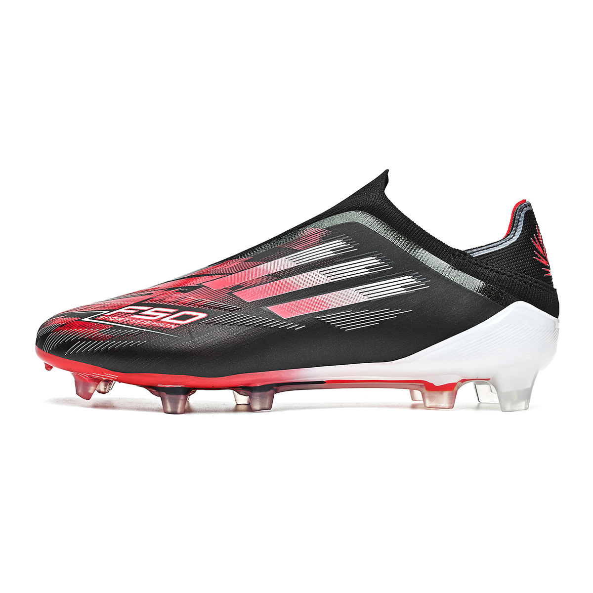 Nail largo - negro y rojo