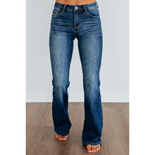 P 76414 High Waist Flared Jeans ��������ţ�п� �羳��Ӧ