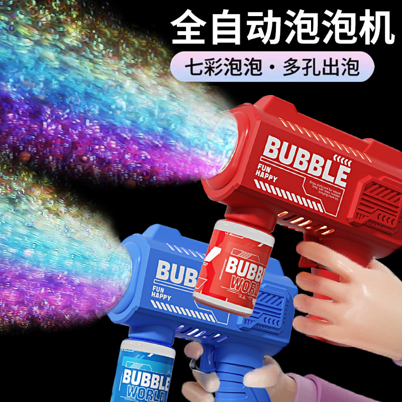Pistola de Burbujas Eléctrica para Niños, Plástico, Poroso