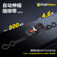 行李固定收紧强力紧固自动伸缩捆绑带 按钮式货物固定收紧器