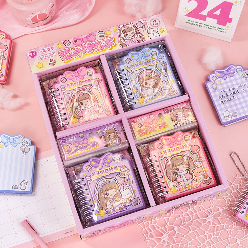 Новый портативный симпатичный блокнот-спираль для снятия стресса, маленький портативный блокнот, детский забавный блокнот для снятия стресса, записная книжка