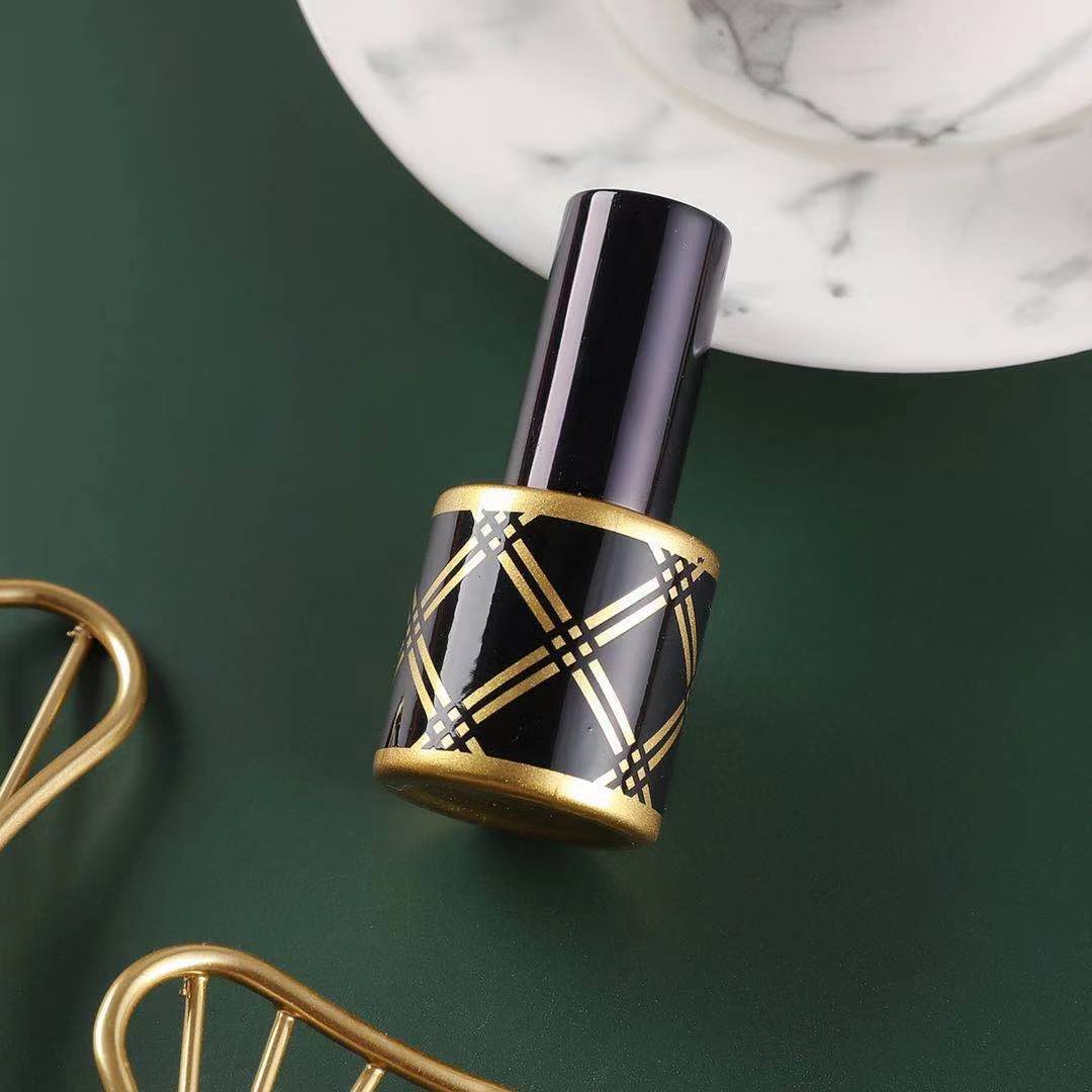 8ML黑色格子圆柱喷雾瓶  10ML方形格子香水喷雾分装瓶  现货供应