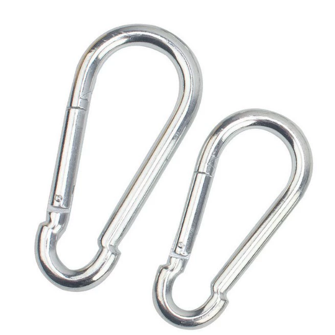 Q235 Iron -dip galvanized hook with snail spring buckle outdoor climbing connection ring pet chain hook