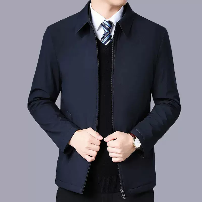 翻领干部行政夹克男式夹克男休闲男装外套 春秋 男士夹克潮流男装
