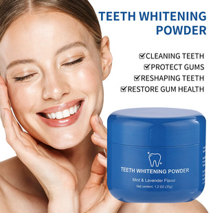 Cross-Border Unlabeled Tooth Whitening Powder, Fresh Mouth Care, Gentle Oral Cleaning, Gum Protection, Tooth Stain Removal, Mint Tooth Powder