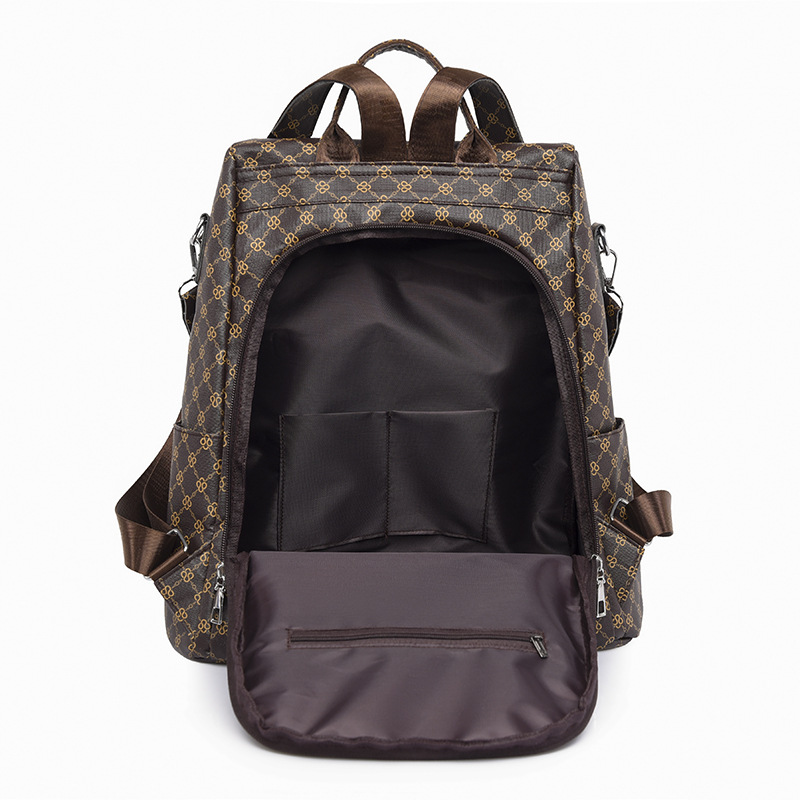 Comercio exterior al por mayor 2024 nueva mochila antirrobo para mujer moda europea y americana al aire libre multiusos mochila escolar marea