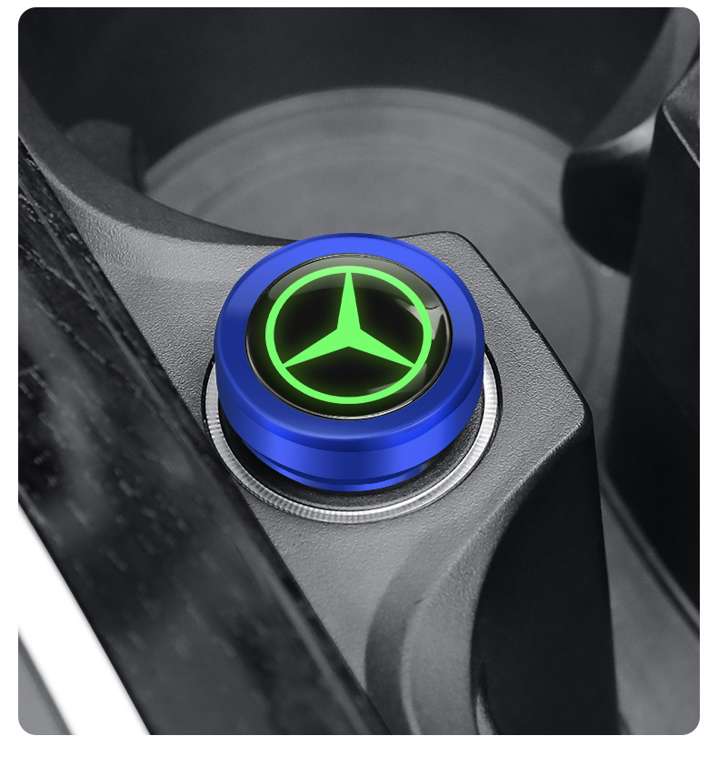 Suitable for Mercedes-Benz C260L/GLC300/E/GLA/C/E-class car cigarette lighter dust plug aluminum alloy protective cover