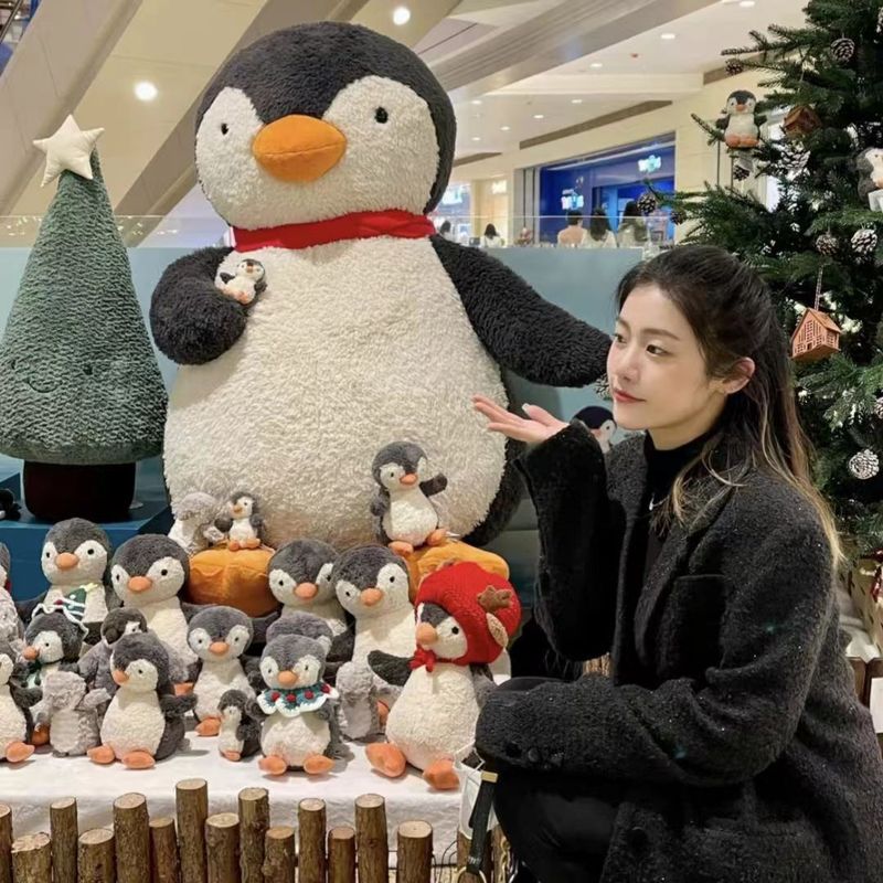 国産ジェリーキャットと同じスタイルのピーナッツペンギンぬいぐるみ、大型、コンパニオンギフト、人形、誕生日、クリスマスプレゼント|undefined